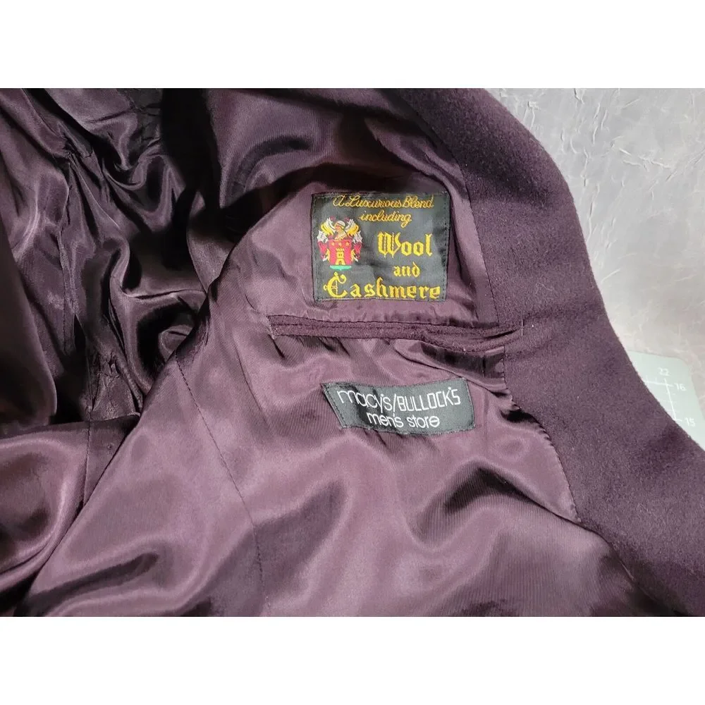 Alfani Sport Coat Men's 40R Wool Cashmere Blend Three Button‎ Fully Lined *READ*